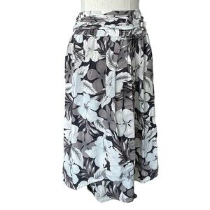 Laurel by Escada Wrap Midi Skirt Sz40 US8 100% Cotton Button Closure VTG
